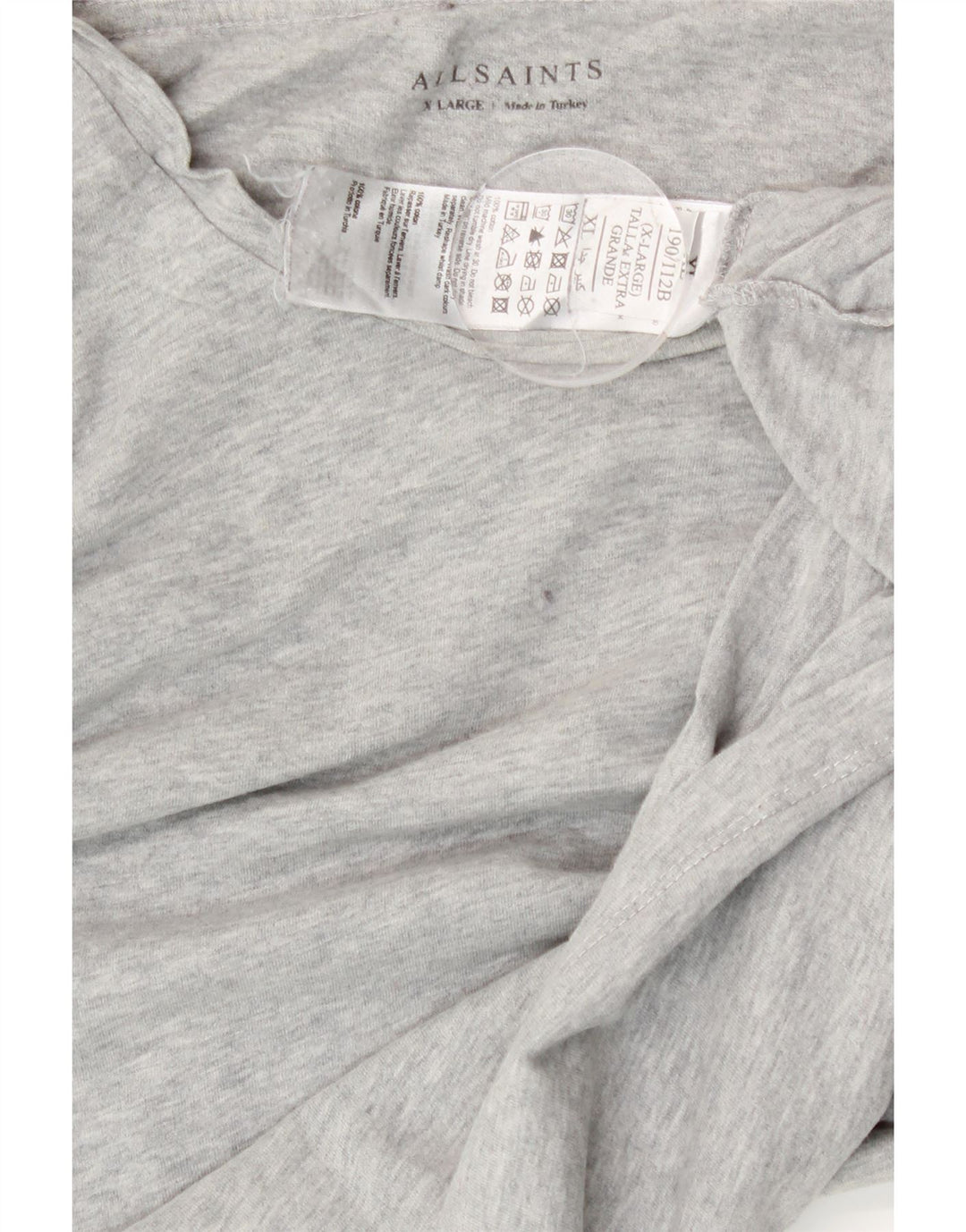 ALL SAINTS Womens T-Shirt Top UK 18 XL Grey Cotton Vintage All Saints and Second-Hand All Saints from Messina Hembry 
