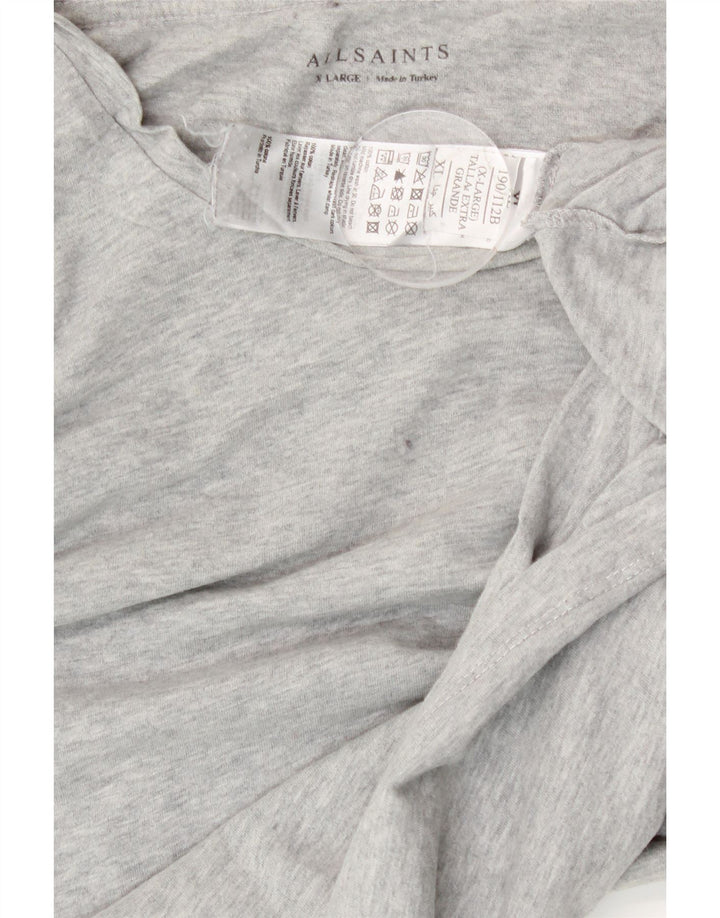 ALL SAINTS Womens T-Shirt Top UK 18 XL Grey Cotton Vintage All Saints and Second-Hand All Saints from Messina Hembry 