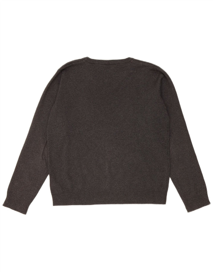 Suéter Marks & Spencer Boys com decote em V 12-13 anos algodão cinza