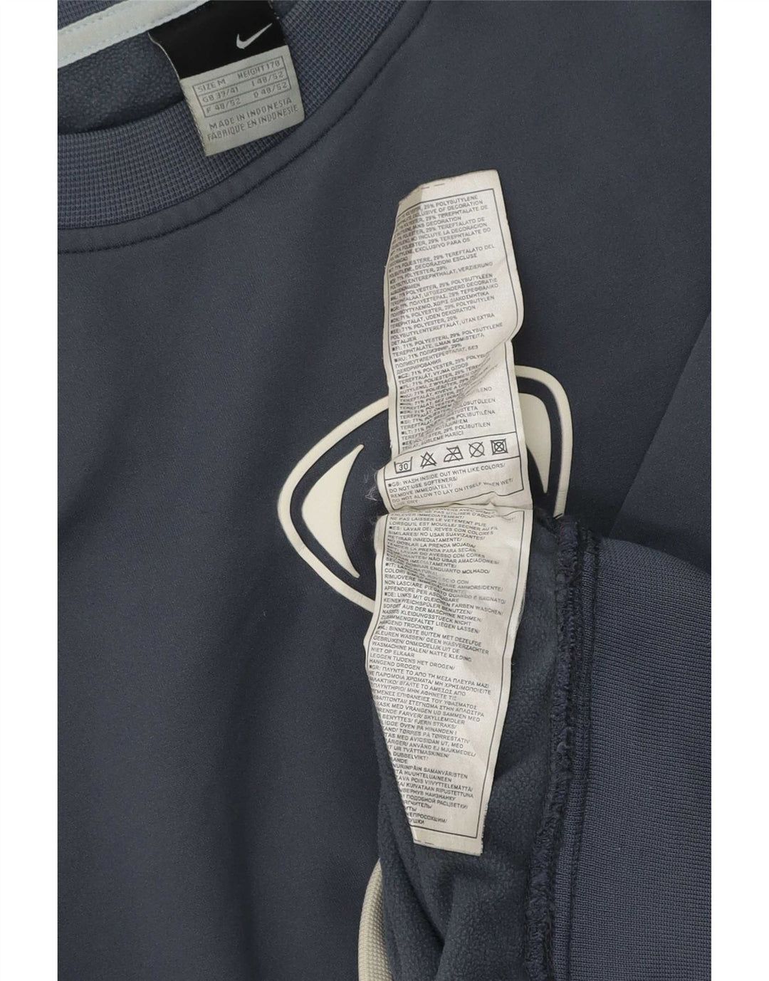 Nike Mens Moletom Jumper UK 39/41 Médio Azul Colorblock Poliéster