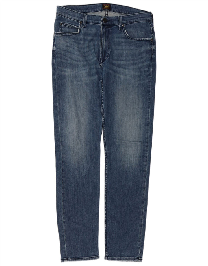 Lee Mens Rider Slim Jeans W32 L32 Azul Algodão