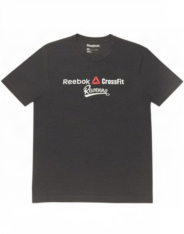 Camiseta masculina Reebok Graphic Top cinza médio algodão