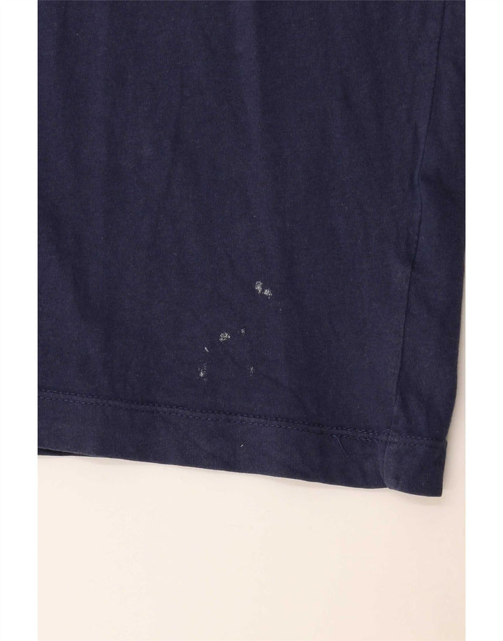Camiseta masculina Nike Top médio algodão azul marinho