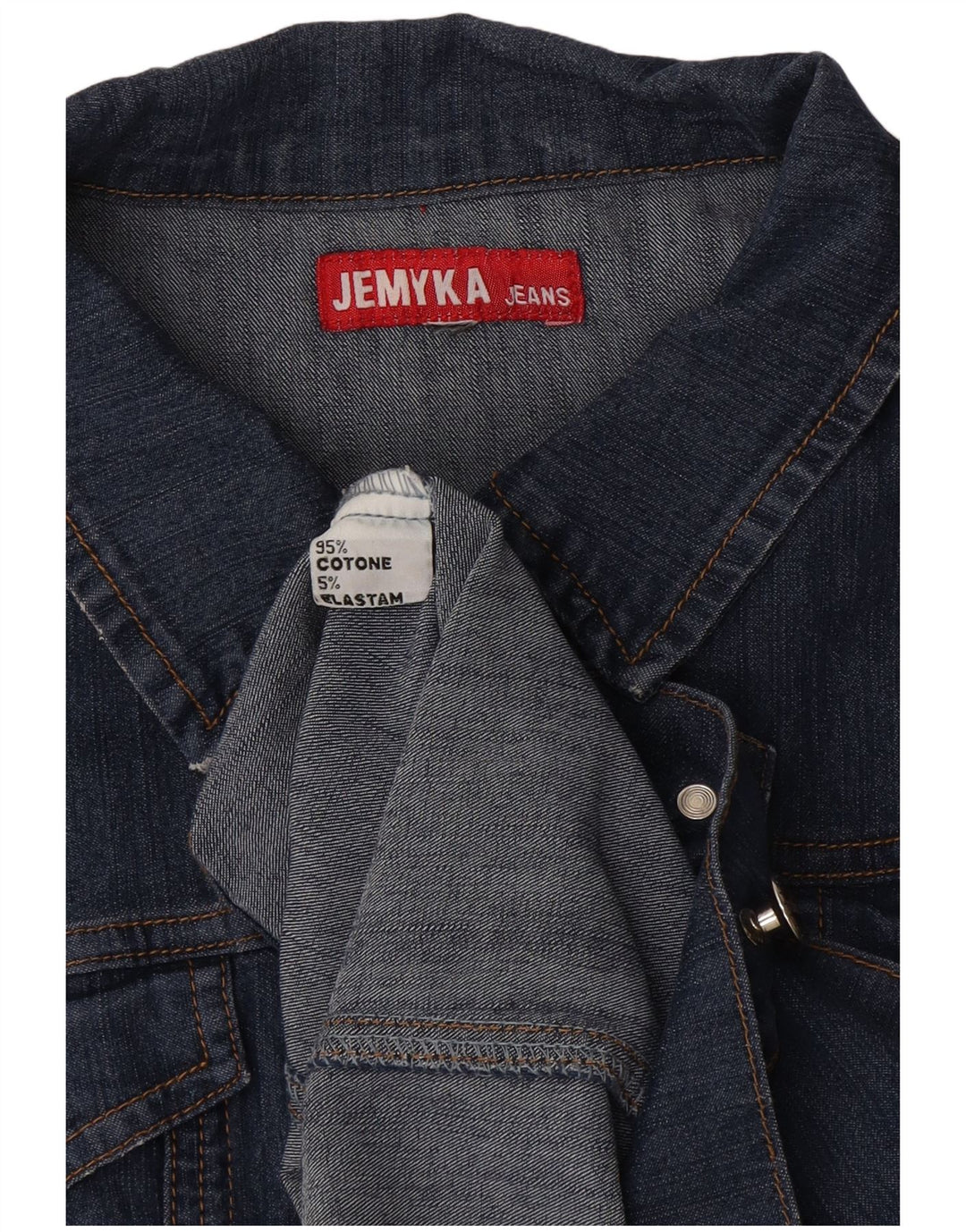 Jaqueta jeans feminina vintage Reino Unido 16 grande algodão azul
