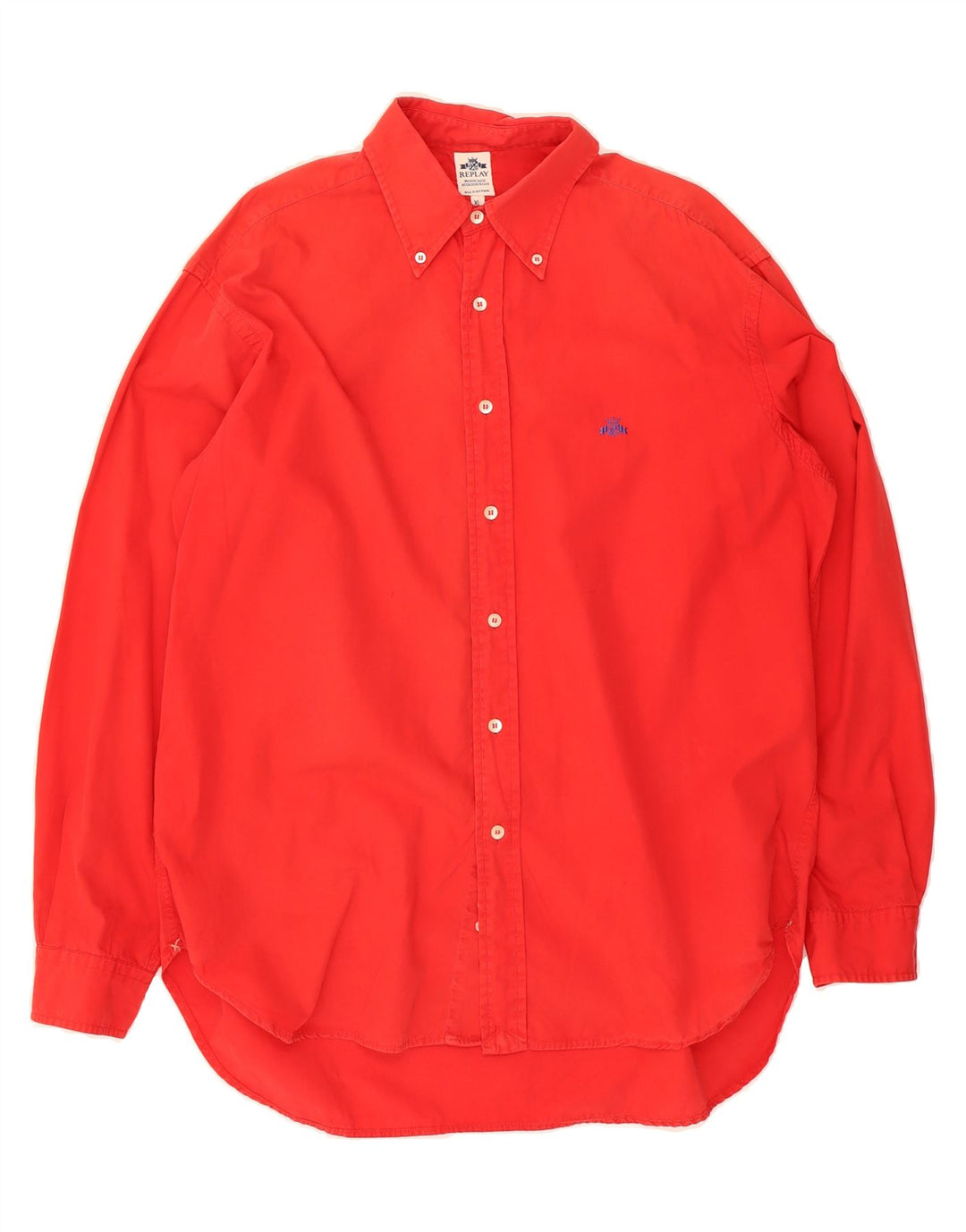 REPLAY Mens Shirt XL Red Cotton Vintage Replay and Second-Hand Replay from Messina Hembry 