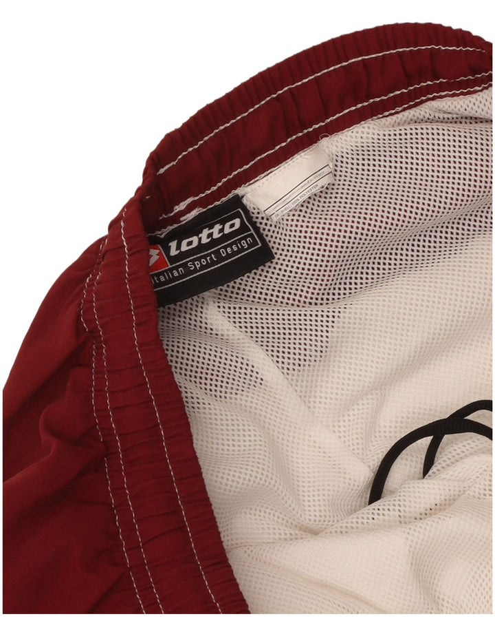 Lotto Mens Graphic Sport Shorts Médio W32 L20 Branco Colorblock Poliéster