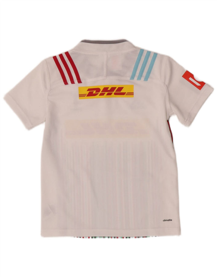 Camiseta Adidas Boys Graphic Top 9-10 Anos Poliéster Branco