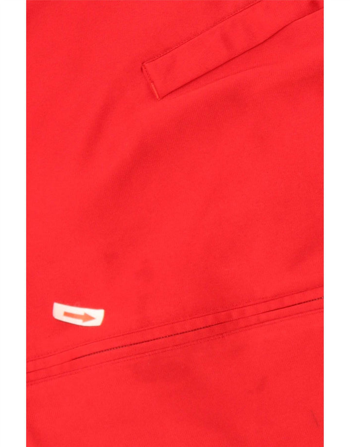 Adidas Mens Tracksuit Top Jacket UK 40/42 Médio Vermelho Colorblock Poliéster