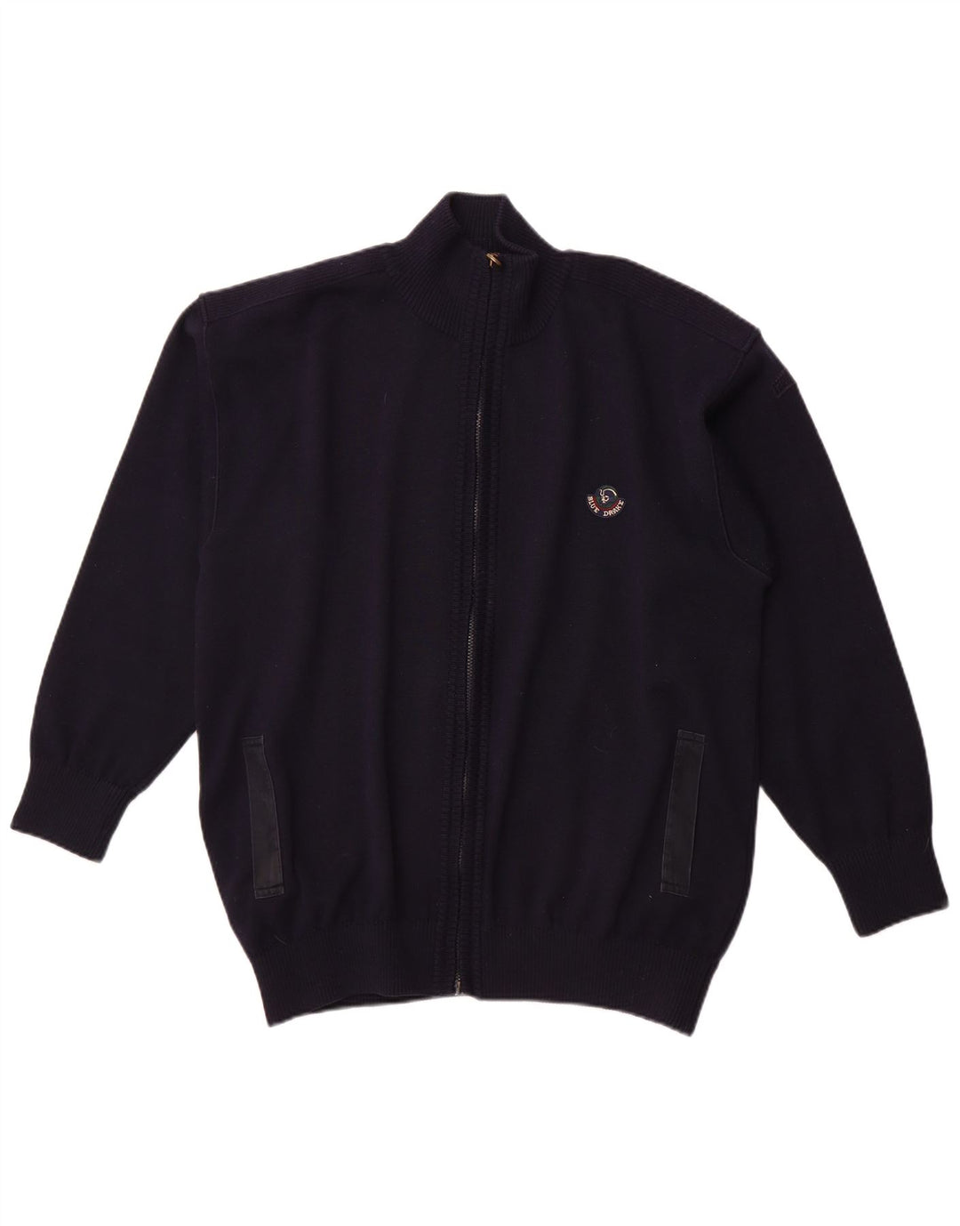 Suéter cardigã masculino BLUE DRAKE XL lã azul marinho