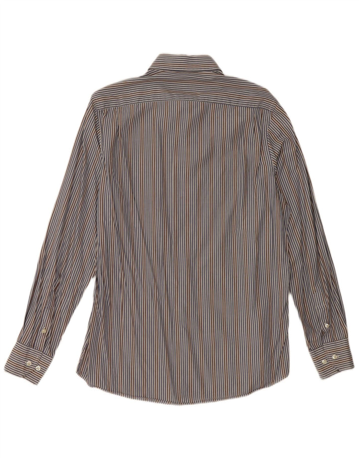 Camisa masculina Massimo Dutti tamanho 40 listrado azul médio