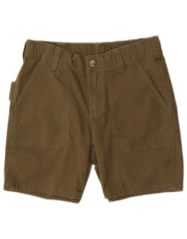 Shorts Chino feminino Carhartt com ajuste relaxado EUA 2 XS W28 algodão cáqui
