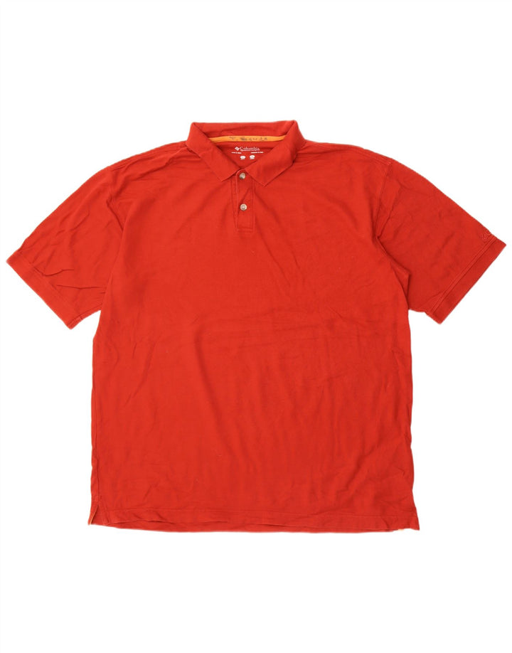 Camisa polo masculina Columbia grande algodão vermelho