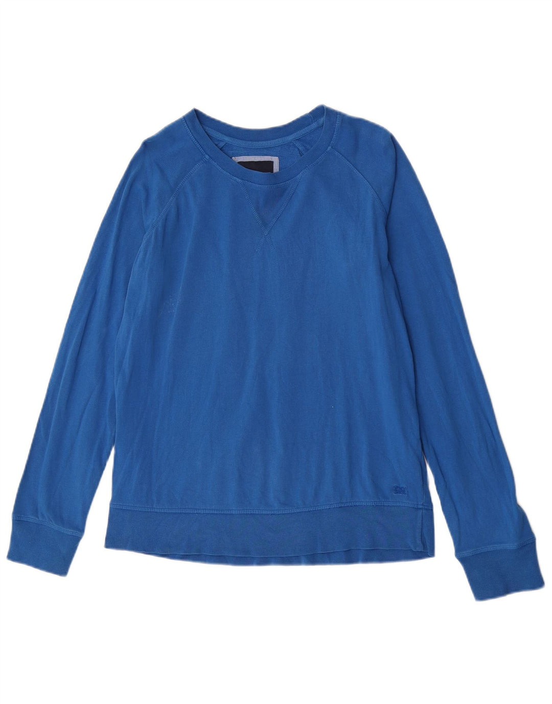 Crew Clothing moletom feminino Jumper UK 12 algodão azul médio
