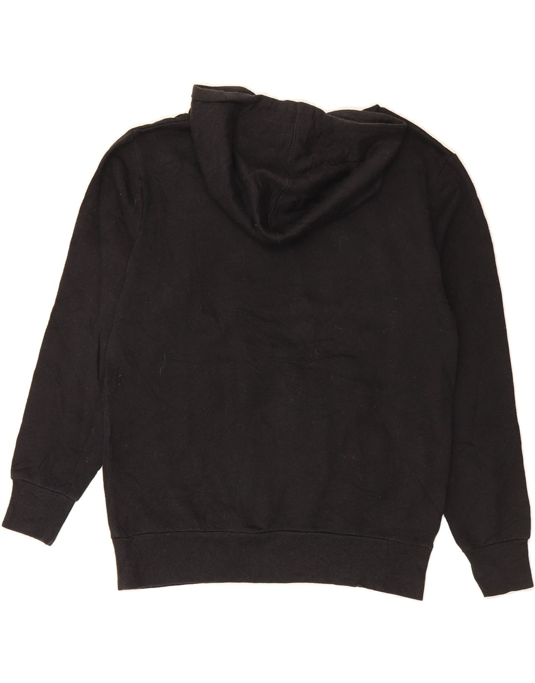 FILA Womens Graphic Hoodie Jumper UK 16 Large Black Vintage Fila and Second-Hand Fila from Messina Hembry 