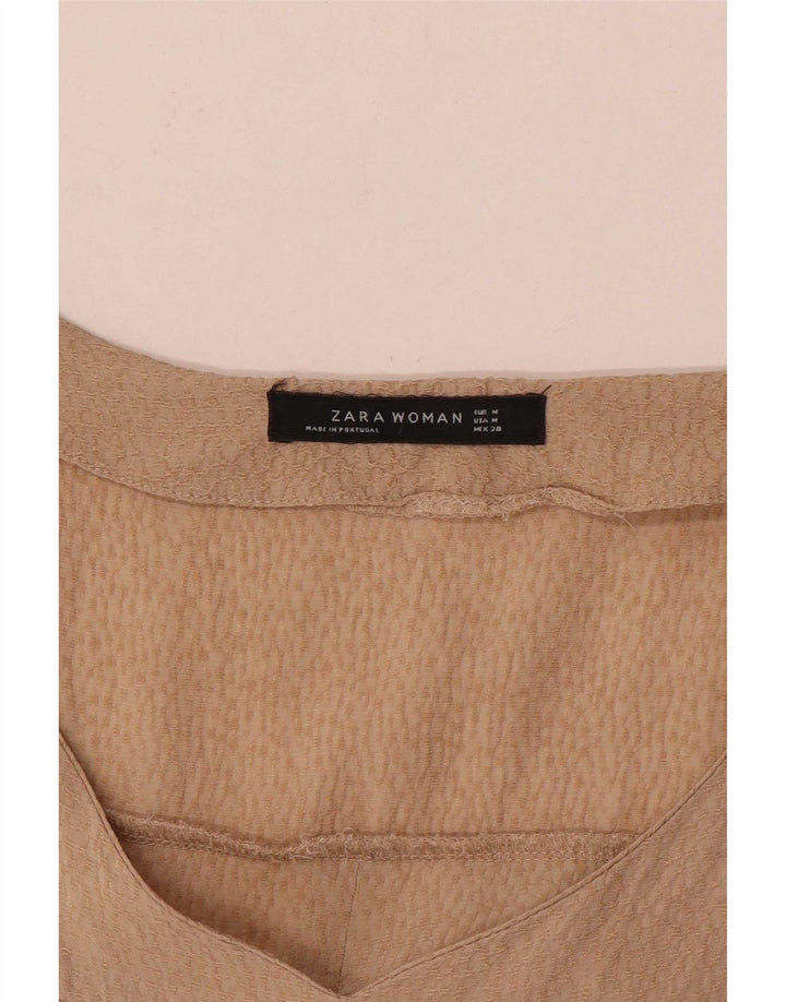 Blusa feminina Zara UK 14 médio bege