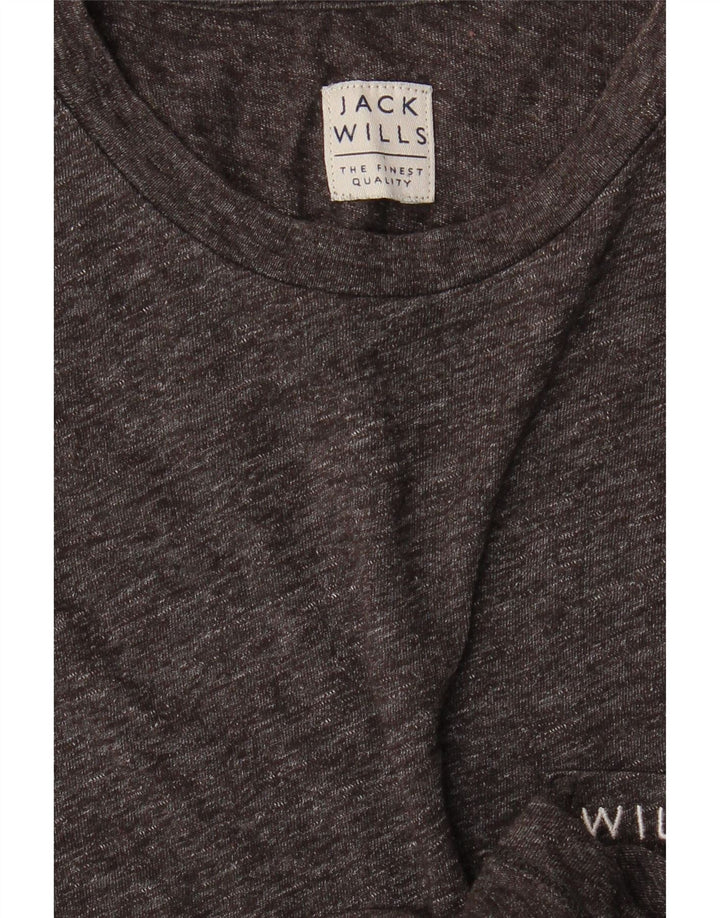 Camiseta masculina JACK WILLS pequena cinza manchada