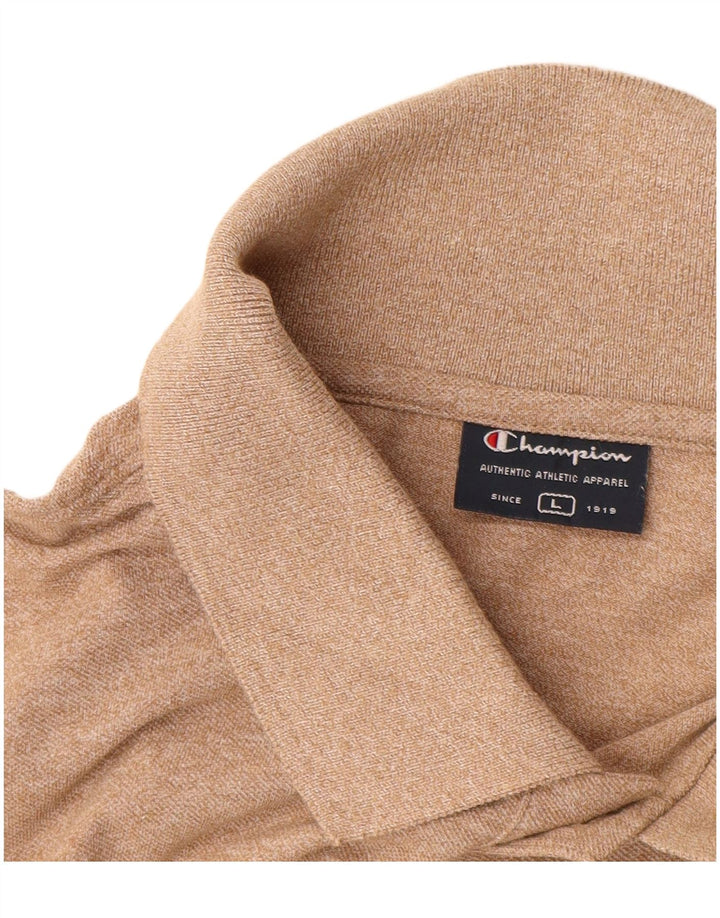 Camisa polo masculina Champion grande algodão bege