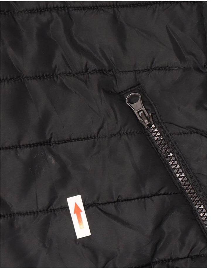 Colete acolchoado com capuz masculino Jack & Jones UK 40 grande poliéster preto