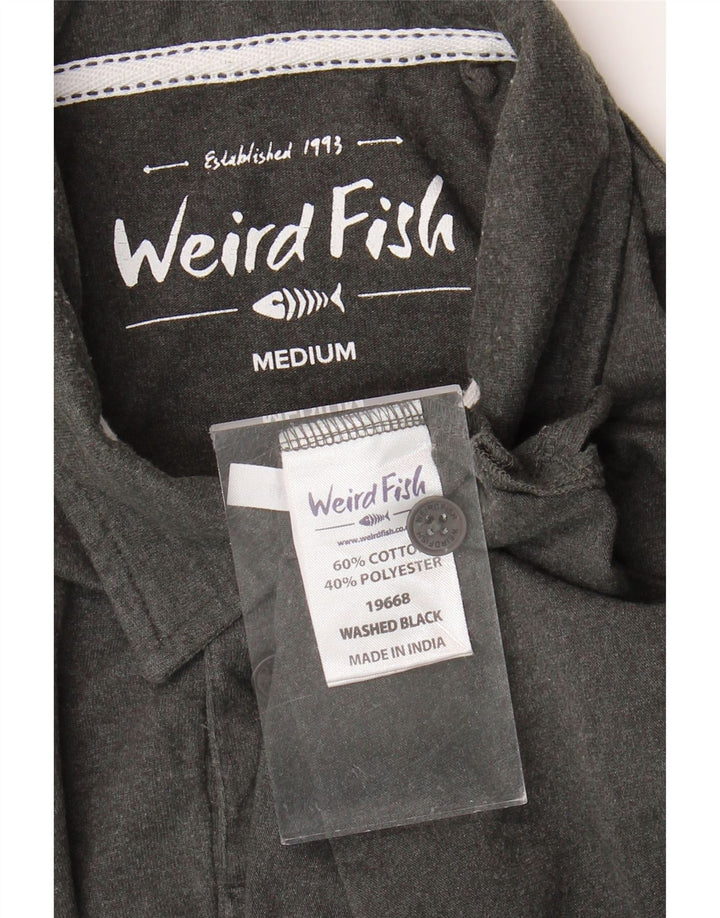 Camisa polo masculina WEIRD FISH algodão cinza médio