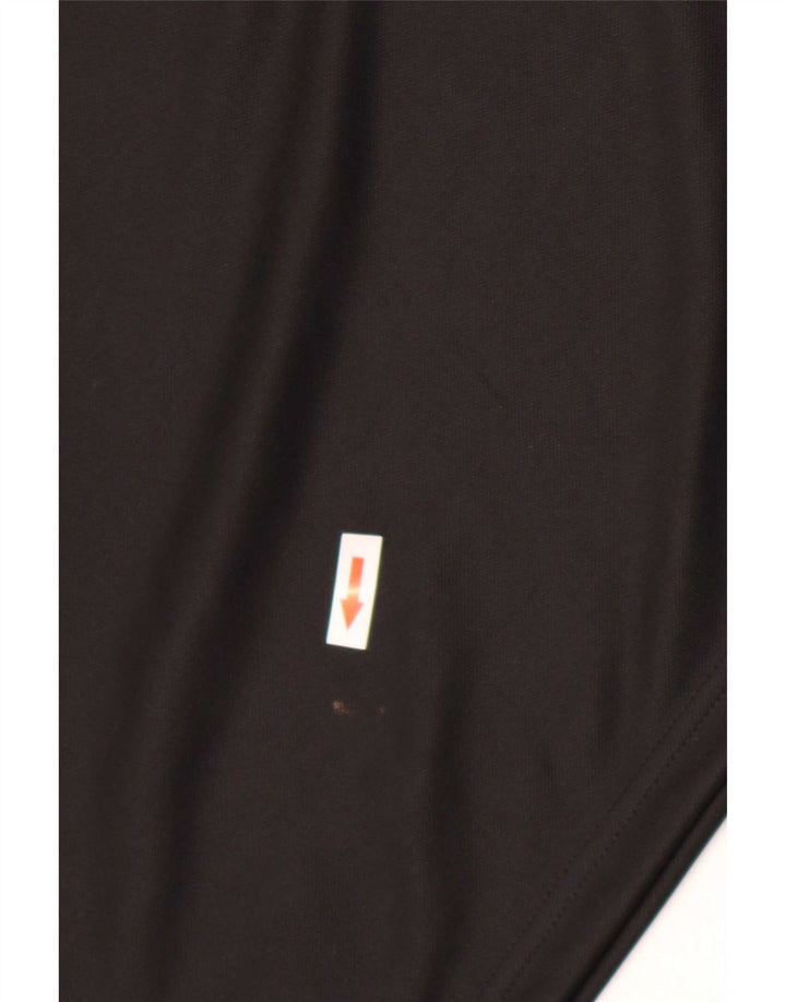 Adidas Mens Aeroready Zip Neck Pulôver Treino Top Grande Poliéster Preto