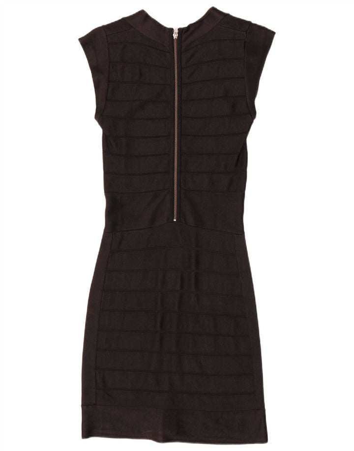 Vestido bainha feminino French Connection Reino Unido 10 viscose preta pequena