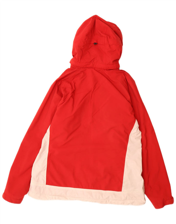 Jaqueta de chuva feminina HELLY HANSEN com capuz Reino Unido 18 XL vermelho colorblock poliéster