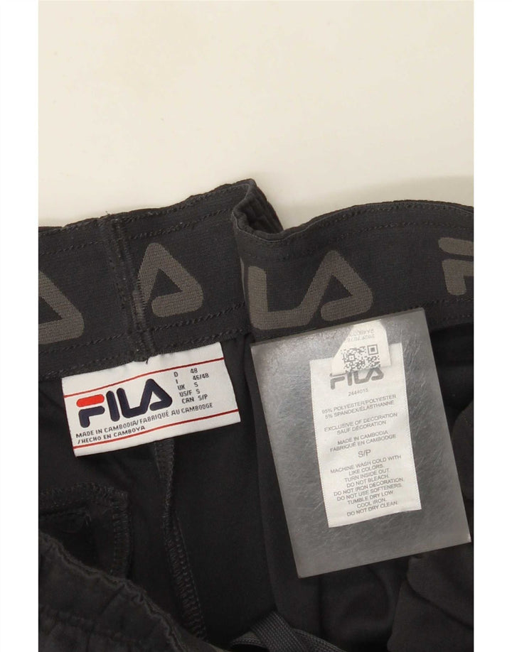 Calça de treino masculina Fila pequena cinza poliéster