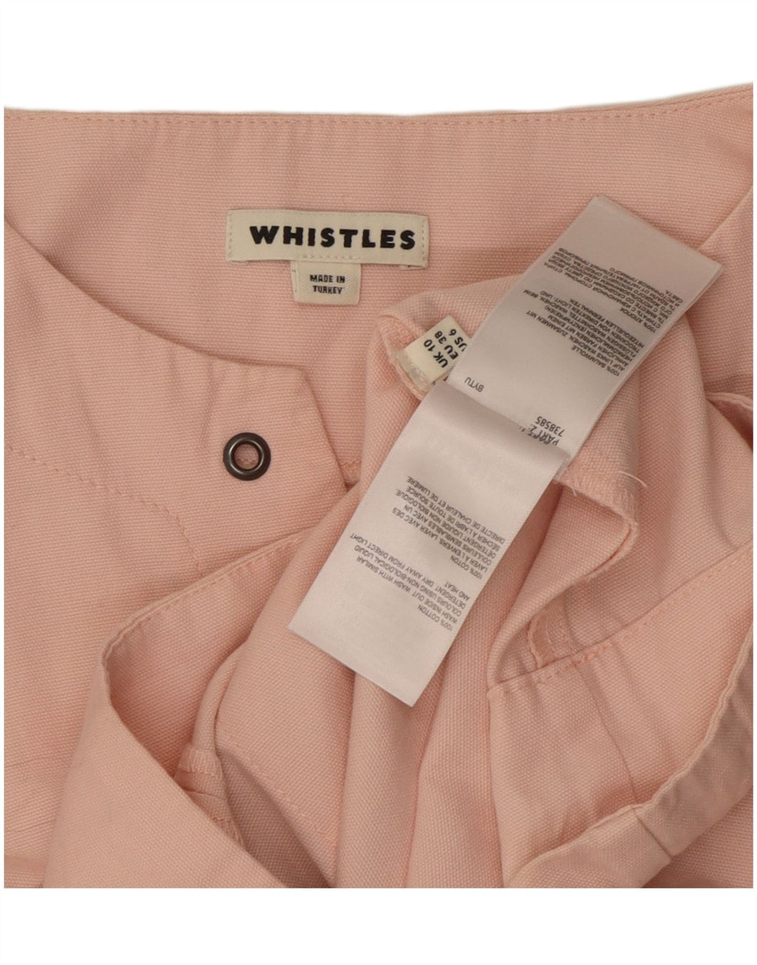 Vestido feminino Whistles UK 10 algodão rosa pequeno
