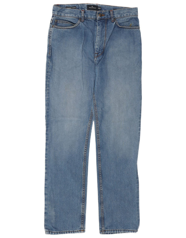 Calça jeans masculina Marks & Spencer Blue Harbor Tapered W32 L31 algodão azul