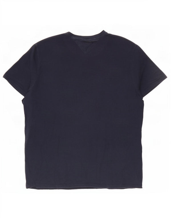 Camiseta masculina Tommy Hilfiger grande algodão azul marinho