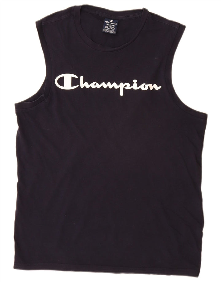 Colete gráfico masculino Champion Top médio azul marinho