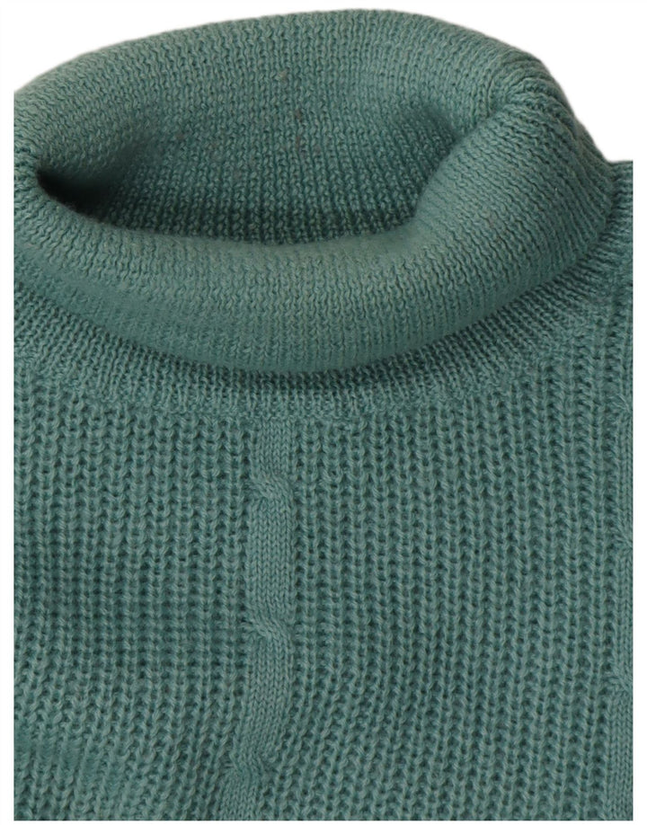 Suéter masculino vintage com gola redonda grande verde