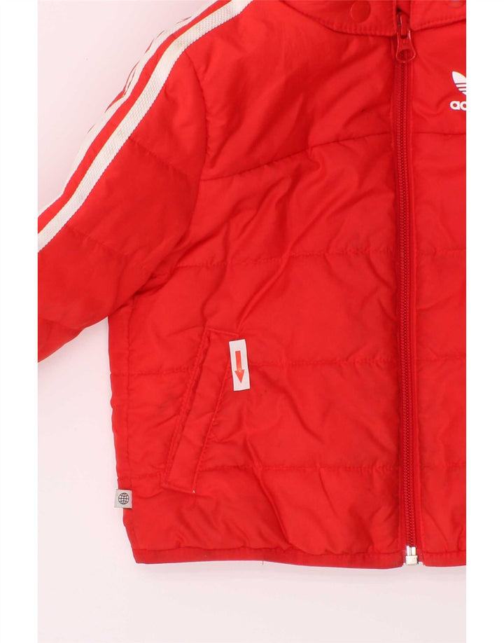 Jaqueta acolchoada com capuz Adidas Baby Boys 9-12 meses poliéster vermelho