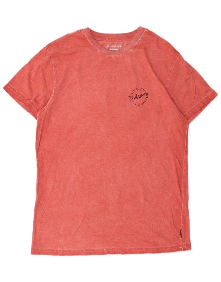 Camiseta masculina Billabong top pequeno algodão rosa
