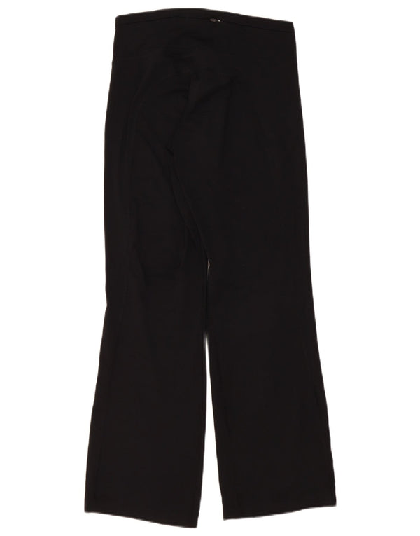 Calça de treino feminina Marks & Spencer Reino Unido 10 pequena preta de poliéster