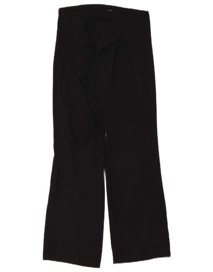Calça de treino feminina Marks & Spencer Reino Unido 10 pequena preta de poliéster