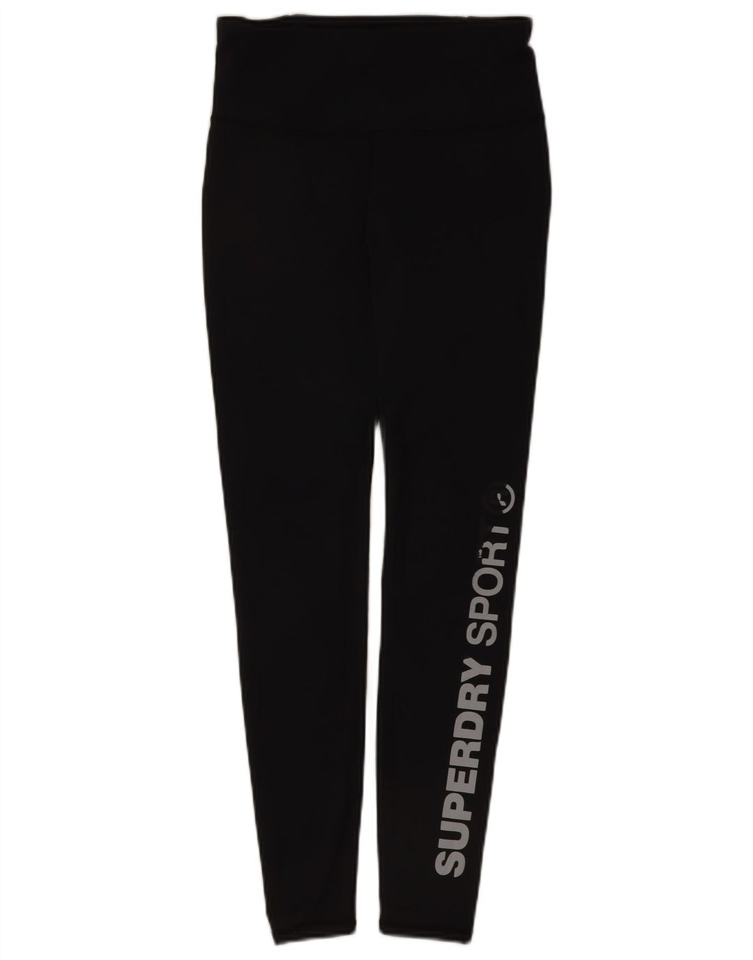 Superdry Womens Graphic Leggings UK 10 Pequeno Poliéster Preto