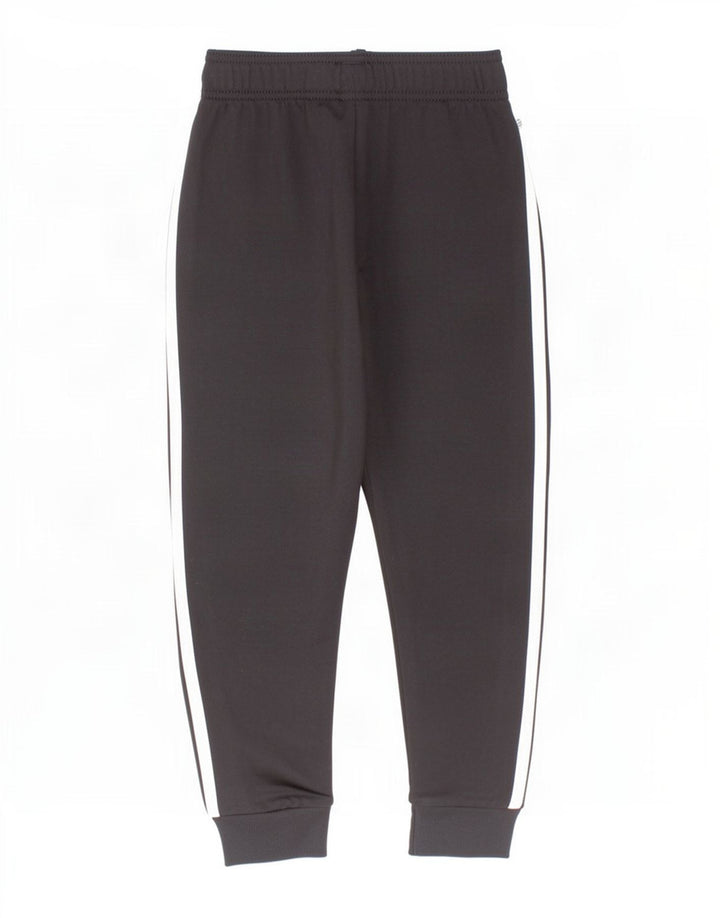 Adidas meninos calças de treino joggers 5-6 anos preto poliéster