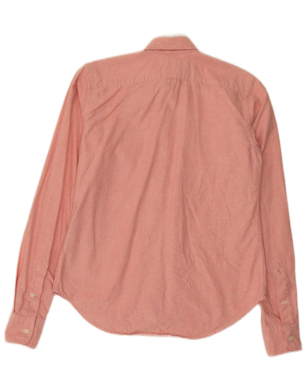 Ralph Lauren Camisa feminina slim fit tamanho 4 pequeno algodão rosa