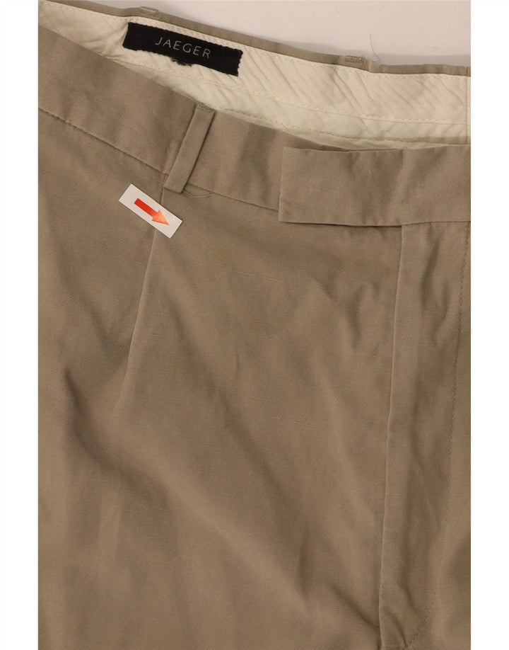 Calça chino reta masculina JAEGER W36 L30 cáqui Lyocell