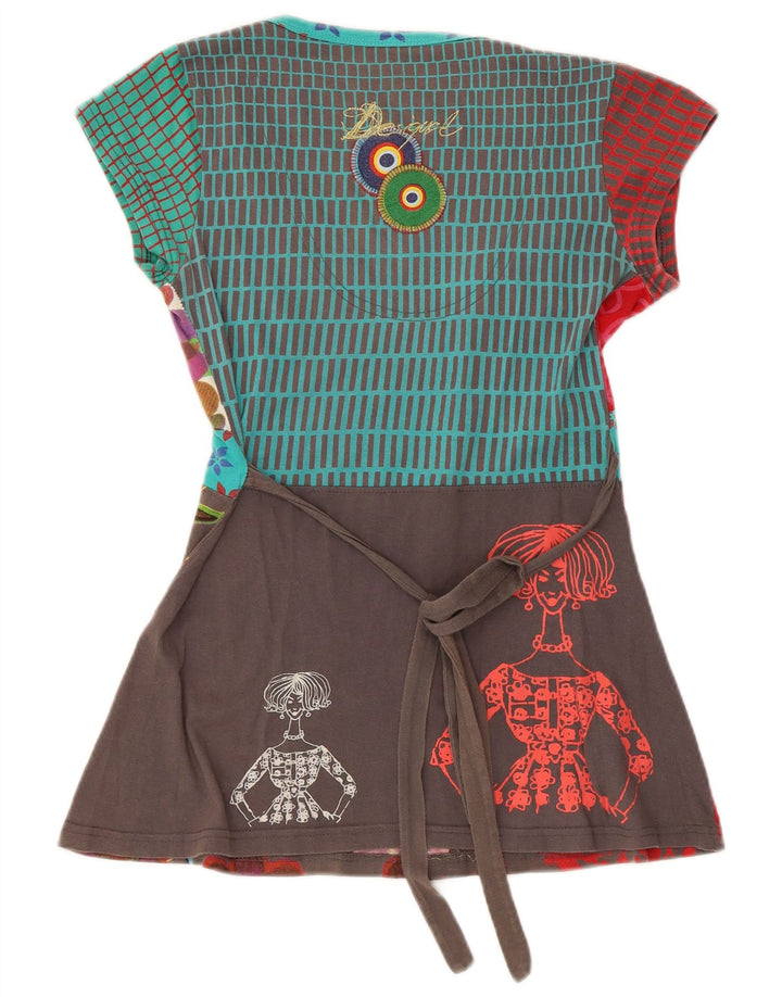 Top túnica feminina Desigual UK 12 médio floral multicolorido