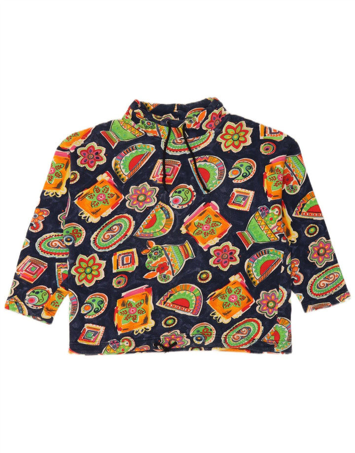 Suéter feminino BENETTON 11-12 anos grande azul marinho floral