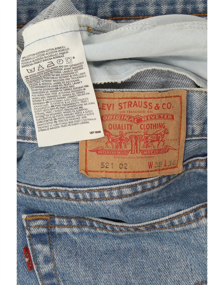 Levi's Masculino 521 Straight Jeans W36 L36 Azul Algodão