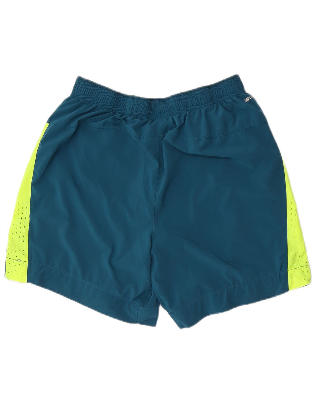Shorts esportivos masculinos New Balance grande bloco colorido azul