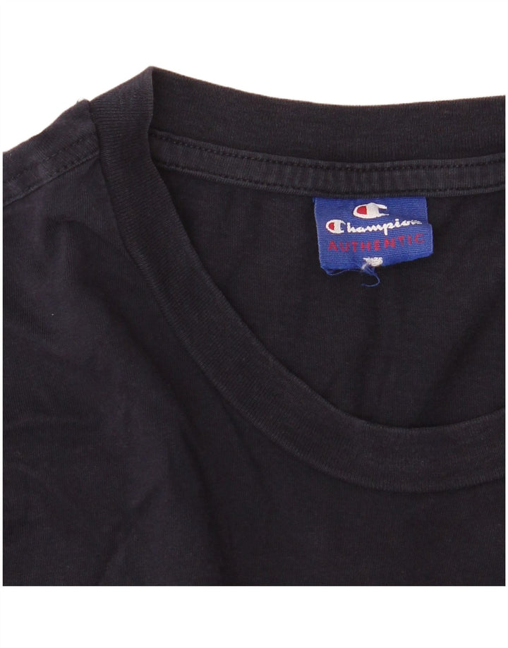 Camiseta feminina estampada Champion UK 14 médio azul marinho