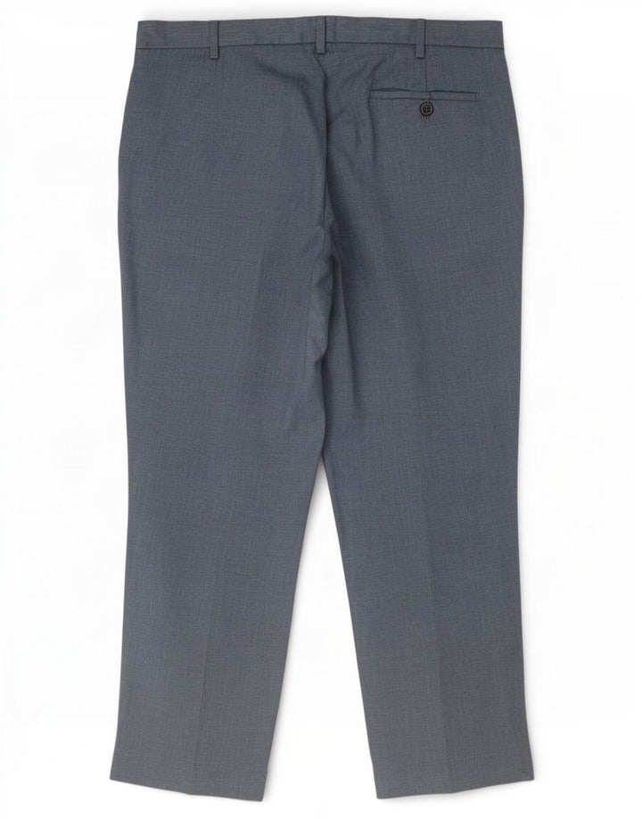 Calça Chino Regular Masculina Marks & Spencer W36 L29 Azul Marinho Poliéster
