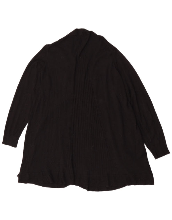Suéter cardigã feminino Longline Marks & Spencer UK 18 XL preto viscose