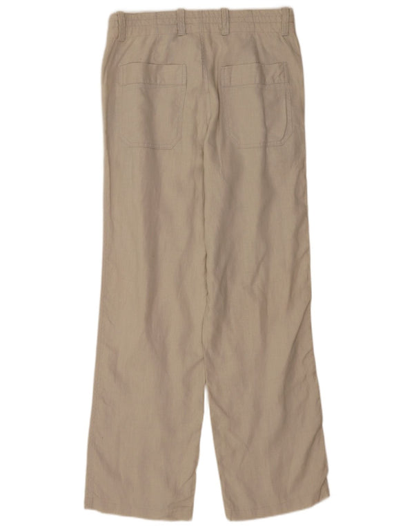 Zara Mens Straight Chino Trousers Medium W38 L30 Beige Linen