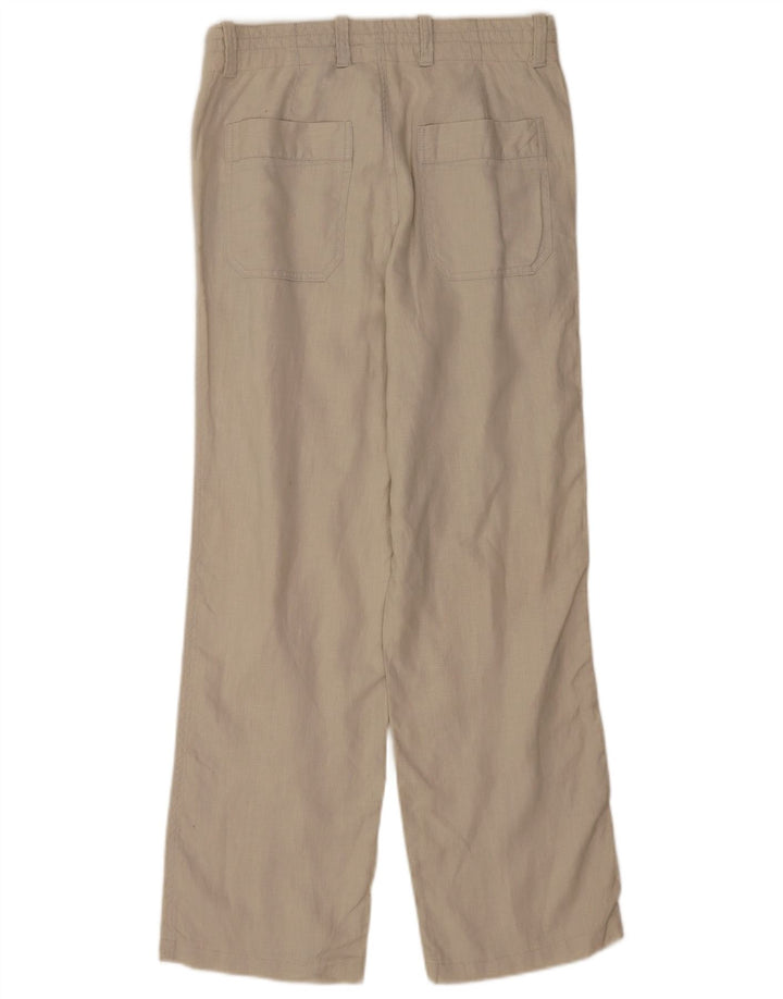 Zara Calça Chino Masculina Reta Médio W38 L30 Linho Bege