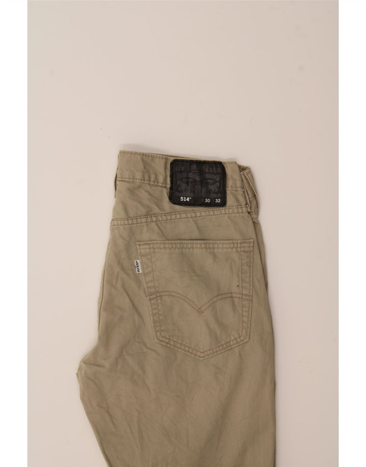 LEVI'S Mens 514 Straight Casual Trousers W30 L32 Beige Cotton Vintage Levi's and Second-Hand Levi's from Messina Hembry 